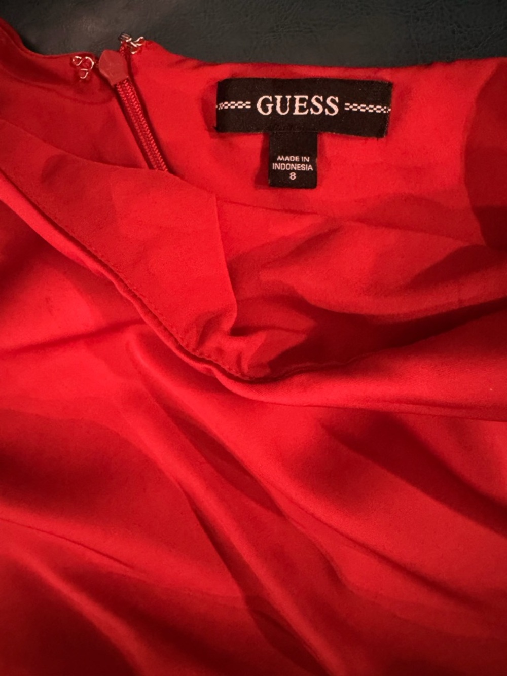 GUESS Red One-Shoulder Asymmetrical Ruffle Dress - Picture 7 of 11